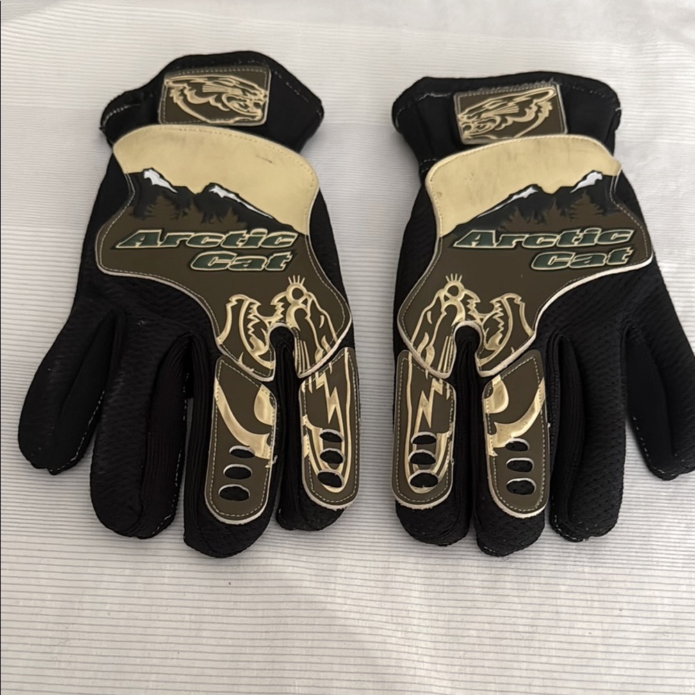 Arctic Cat Black and Gold Men's Gloves
